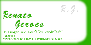 renato gerocs business card